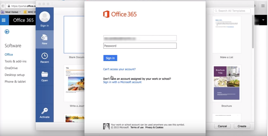 office 365 for mac functions